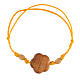 St Francis bracelet orange adjustable charm in wood s2