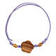 Bracelet lilas Saint François bois olivier Assise réglable s2