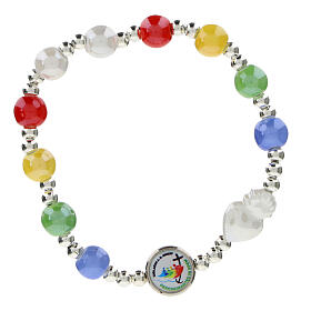 10er Armband zum Jubiläum 2025, elastisch, mit farbigen Perlen, 10 mm