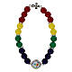 Bracciale elastico Giubileo 2025 cristallo colorato s1