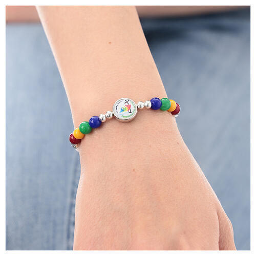 Jubilee 2025 bracelet with elasticated ceramic beads 4