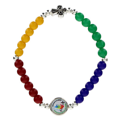 Bracciale Giubileo 2025 pietre ceramica colorate 1