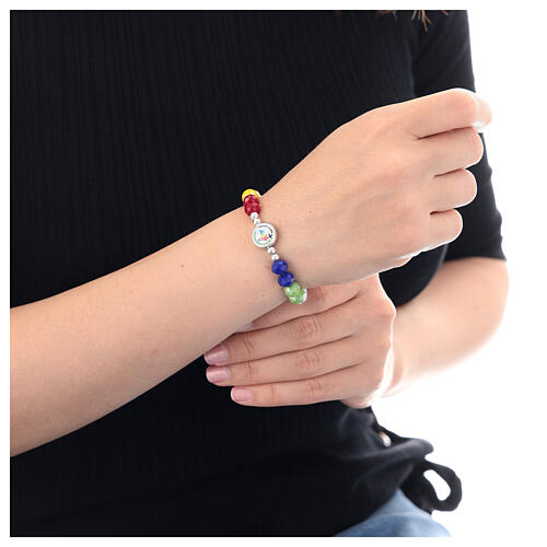 Bracelet of colourful crystal, Jubilee 2025 2