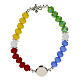 Bracciale Giubileo 2025 elastico con pietre cristallo colorato s3