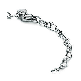 Bracciale catenina a cuori acciaio ipoallergenico