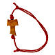 Bracciale corda rossa Carlo Acutis croce tau s2