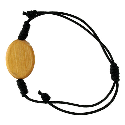 Verstellbares schwarzes Armband Carlo Acutis mit Druck 2