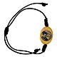 Bracciale nero regolabile Carlo Acutis stampa s1