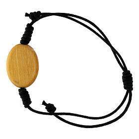 Carlo Acutis bracelet with print medal, black cord