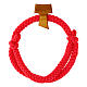 Carlo Acutis Pink Cord Bracelet Olive Wood Tau s2