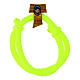 Bracciale corda giallo Tau legno ulivo Carlo Acutis s1