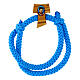 Bracelet corde bleue Tau bois olivier Carlo Acutis s1