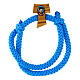 Bracciale corda blu Tau legno ulivo Carlo Acutis s1