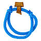Bracciale corda blu Tau legno ulivo Carlo Acutis s2