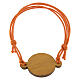 Jubilee orange bracelet of adjustable rope, olivewood medal, Monastery of the Poor Clare Nuns of Albano Laziale s3