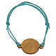 Jubilee bracelet adjustable light blue cord olive wood, Clarisse Monastery Albano Laziale s3