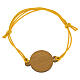 Pulsera Jubileo cuerda amarilla ajustable madera olivo s3