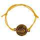 Bracelet Jubilé réglable corde jaune bois olivier s1