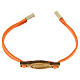 Orange Jubilee bracelet of flat rope, olivewood medal, Monastery of the Poor Clare Nuns of Albano Laziale s3