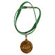 Jubilee Necklace Of Green Flat Rope, Olivewood Pendant, Monastery Of 