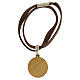 Brown Jubilee necklace adjustable olive wood pendant, Clarisse Monastery Albano Laziale s3