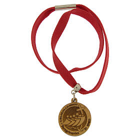 Collar Jubileo rojo ajustable colgante de olivo