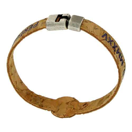 Bracciale Giubileo 2025 in sughero chiusura metallo 20 cm 3