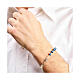 Bracciale grani legno blu medaglia croce ancora argentati Giubileo Endless s4