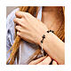 Bracciale grani sfaccettati neri medaglia dorata Giubileo Endless s2
