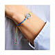 Verstellbares Armband Multicolorfaden mit silberner Jubiläumsmedaille Endless s4