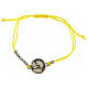 Adjustable bracelet of yellow thread, Jubilee medal and beads by Endless s1