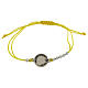 Adjustable bracelet of yellow thread, Jubilee medal and beads by Endless s3