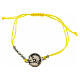 Bracciale regolabile filo giallo logo Giubileo argento Endless s1