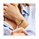 Adjustable yellow thread bracelet with Endless silver Jubilee logo s2