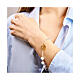 Steel bracelet with white howlite beads, golden Jubilee Endless medal s2