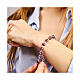 Steel bracelet with amethyst beads and Jubilee golden medal by Endless s2