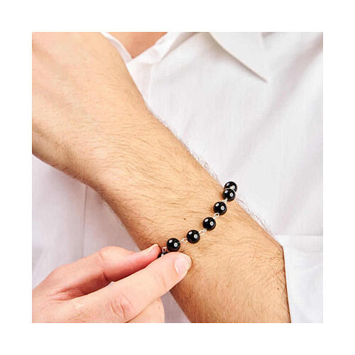 Bracelet grains onyx médaille dorée Jubilé Endless 4