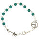 Bracelet Jubilé grains pierre turquoise médaille croix ancre Endless s3