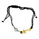 Bracciale regolabile croce ancora dorata Giubileo strass sfere argentate Endless s2