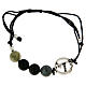 Bracciale cordoncino logo Giubileo grani agata indiana Endless s1
