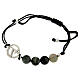 Bracciale cordoncino logo Giubileo grani agata indiana Endless s2