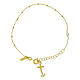 Jubilee cross bracelet anchor 925 silver golden Endless natural pearl s1