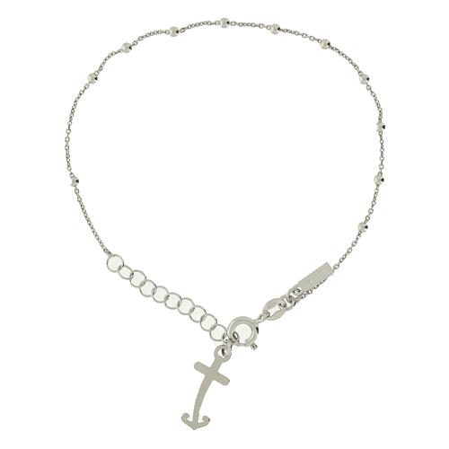 Bracelet croix ancre Jubilé argent 925 perles Endless 1