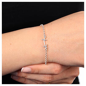 Pulsera Jubileo cruz ancla plata 925