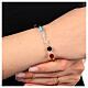 Pulsera plata 925 ancla cruz granos cristal s2