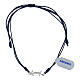 Bracciale Giubileo corda blu croce ancora argento 925 s1