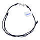 Bracciale Giubileo corda blu croce ancora argento 925 s3