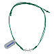 Bracciale Giubileo corda verde croce ancora argento 928 s1