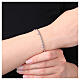 Bracelet with pink heart charms and stainless steel spheres s2