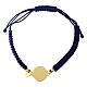 Blue silk thread bracelet with gold plated 925 silver Jubilee logo by Endless s3